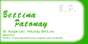 bettina patonay business card